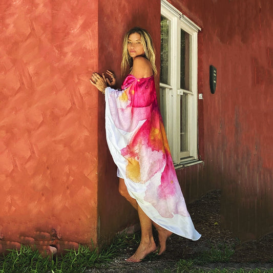 Beachside Sloping Shoulder Swing Dress
